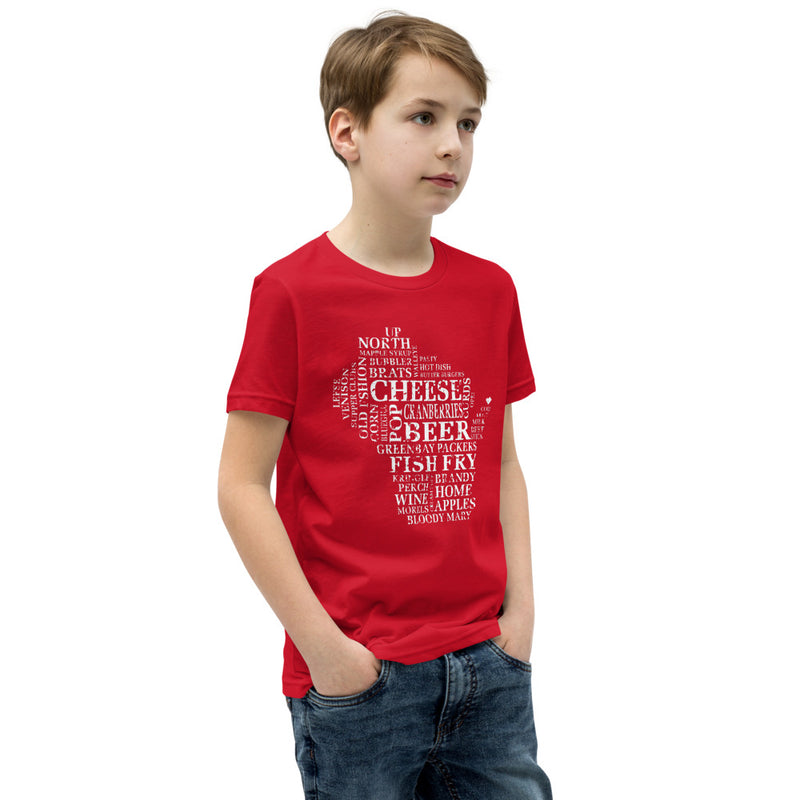 Youth Boys T-Shirt - Wisconsin - Words