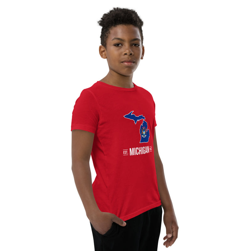 Boy's T-Shirt - Michigan - State Flag