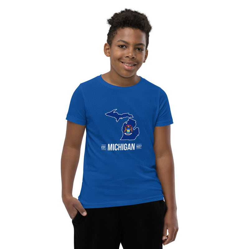 Boy's T-Shirt - Michigan - State Flag