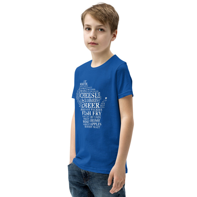 Youth Boys T-Shirt - Wisconsin - Words
