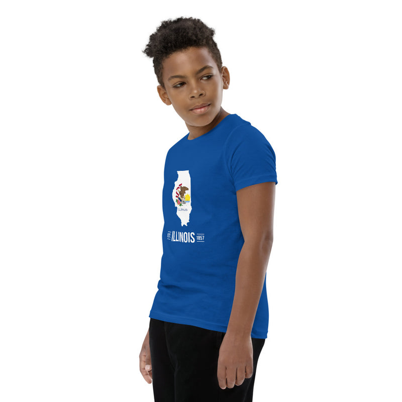 Boy's T-Shirt - Illinois - State Flag