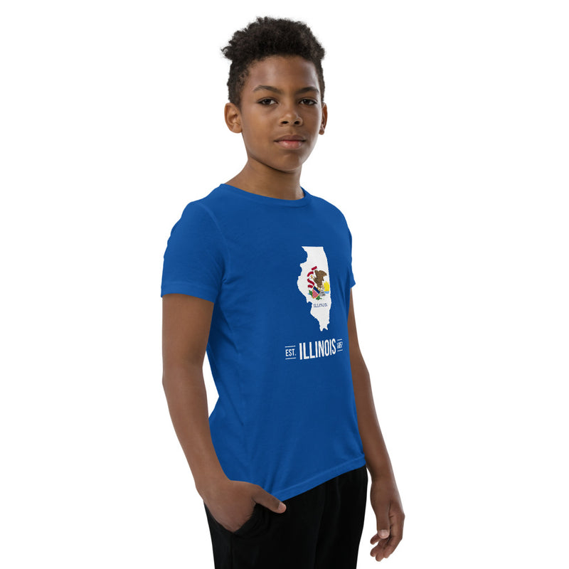Boy's T-Shirt - Illinois - State Flag