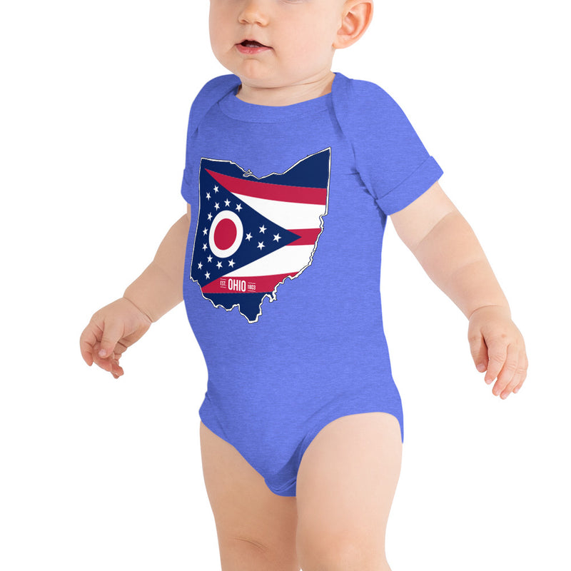 Baby's Onesie - Ohio - State Flag