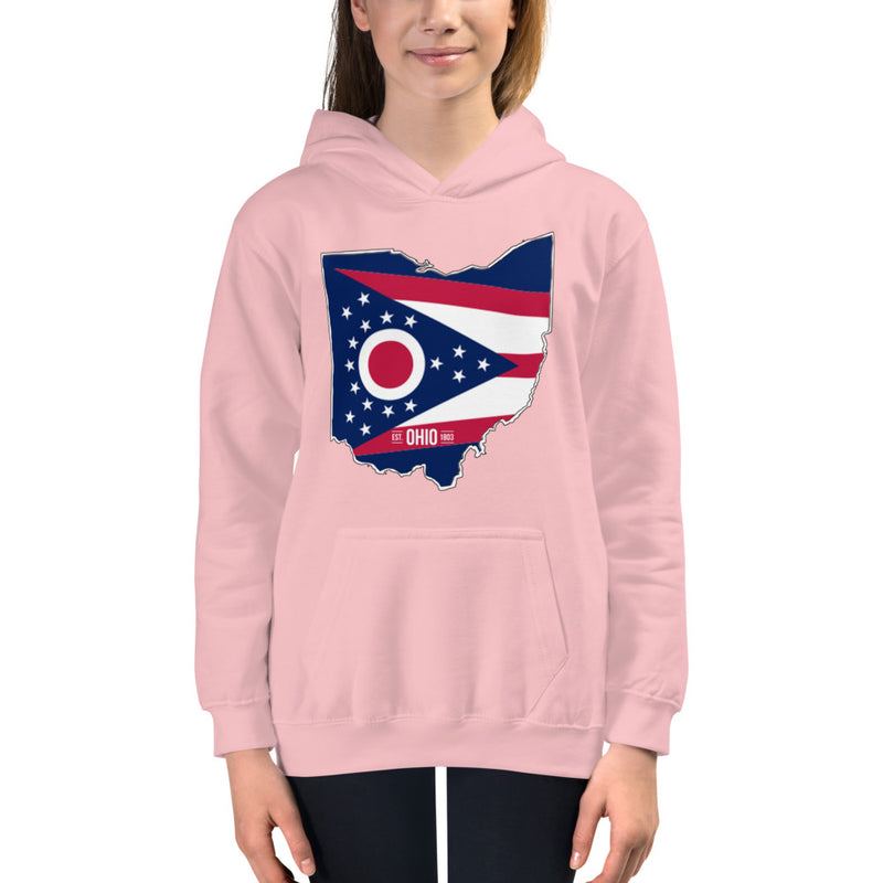 Girl's Hoodie - Ohio - State Flag