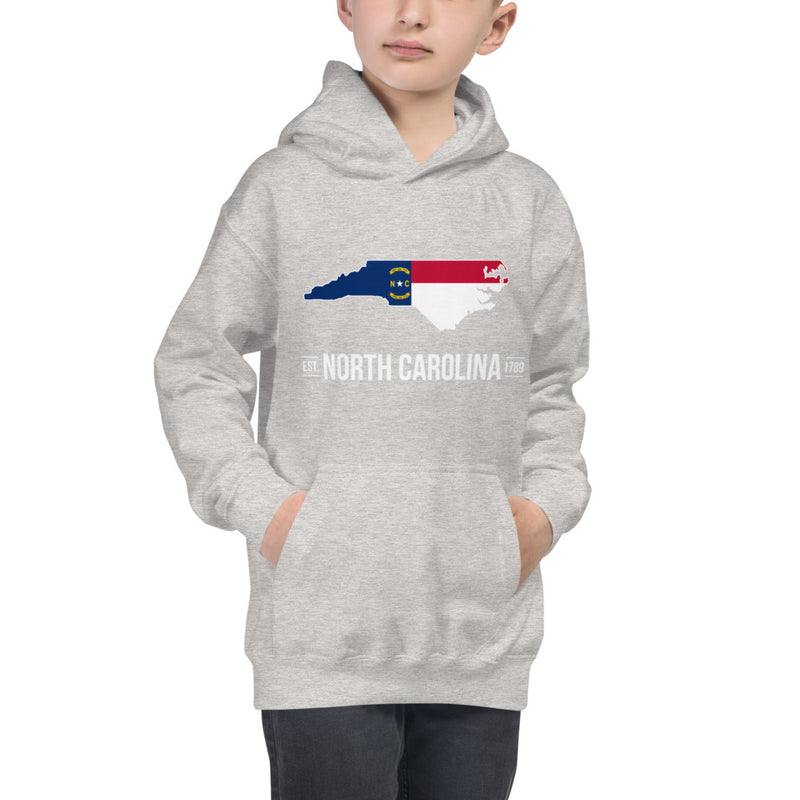 Boy's Hoodie - North Carolina - State Flag