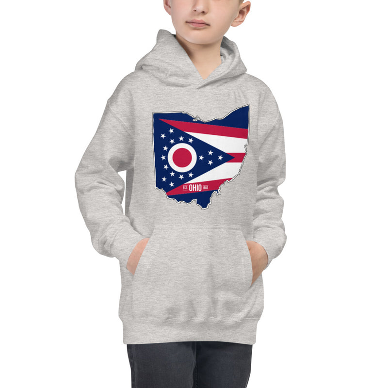 Boy's Hoodie - Ohio - State Flag