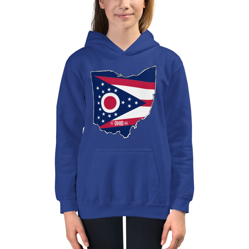 Girl's Hoodie - Ohio - State Flag