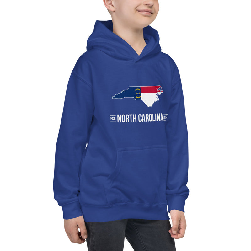 Boy's Hoodie - North Carolina - State Flag