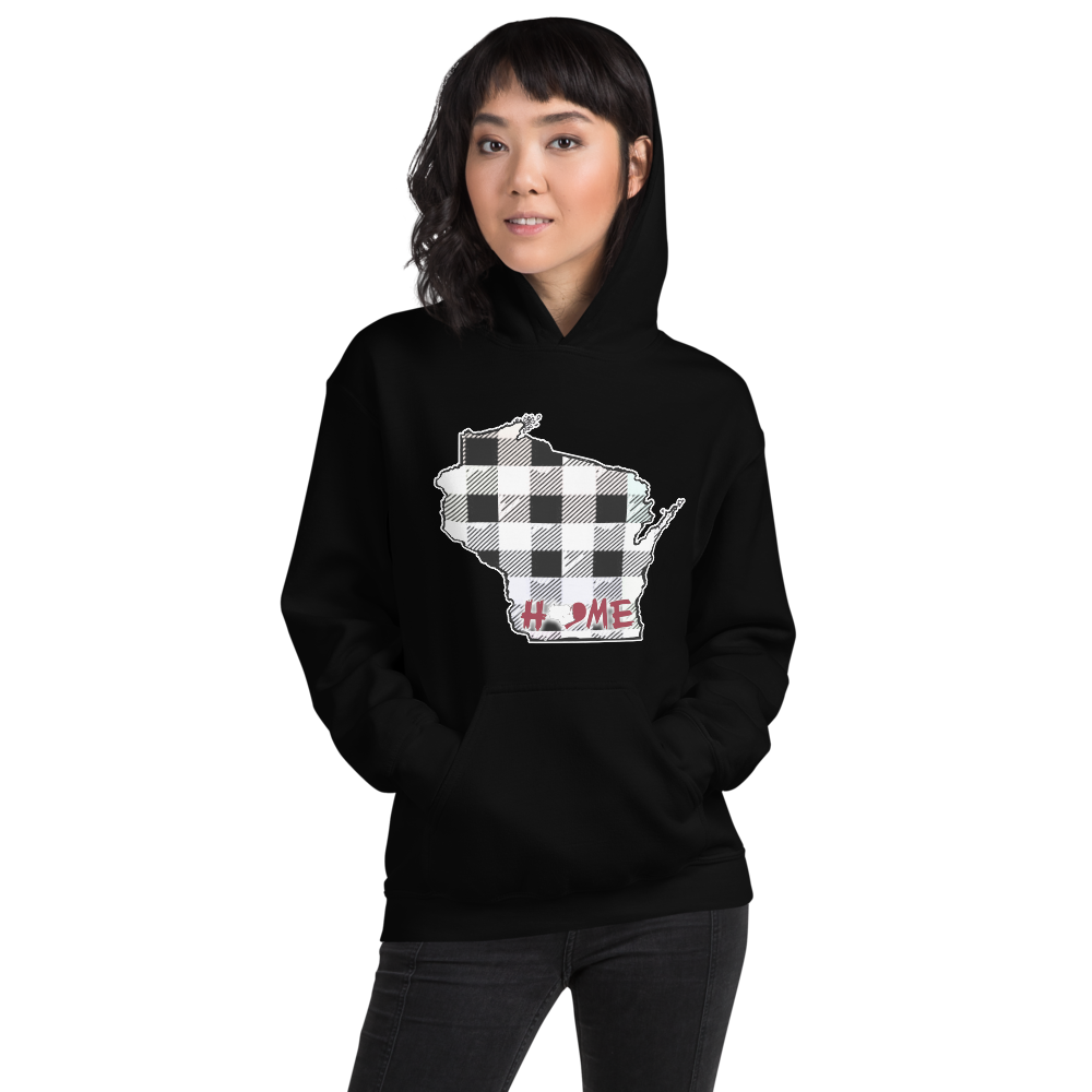 Tartan top hoodie women's