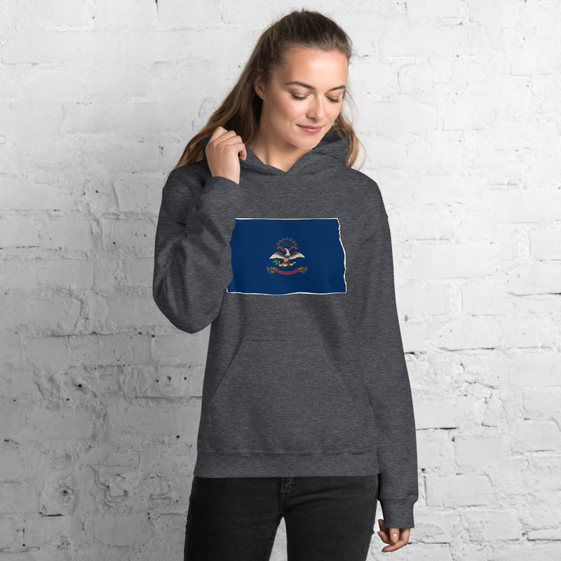 Women's Hoodie - North Dakota - State Flag