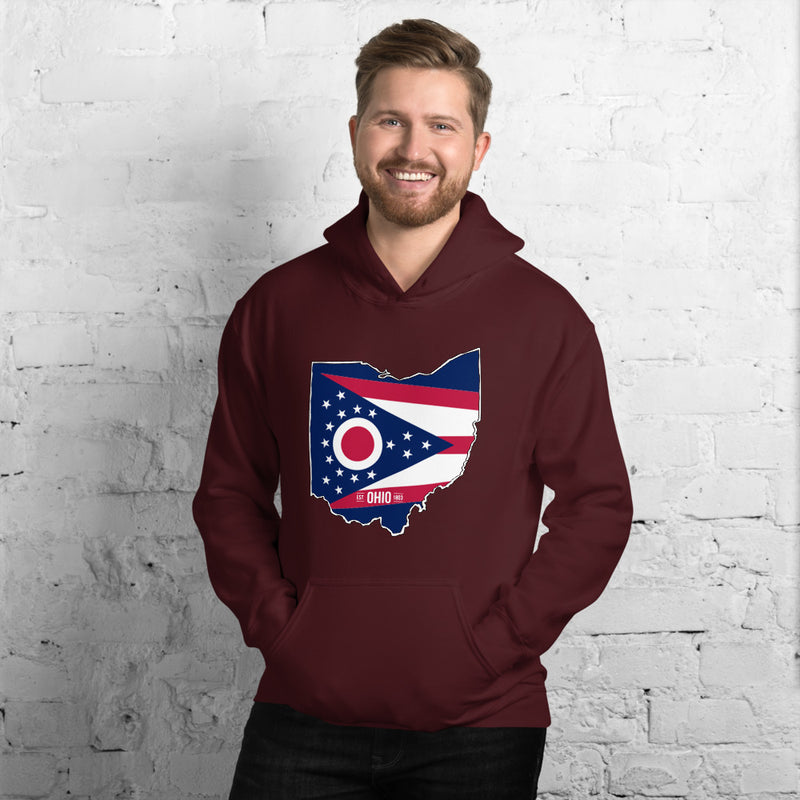 Men's Hoodie - Ohio - State Flag