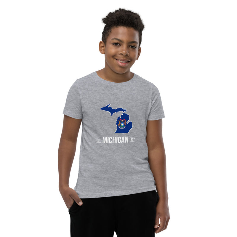 Boy's T-Shirt - Michigan - State Flag