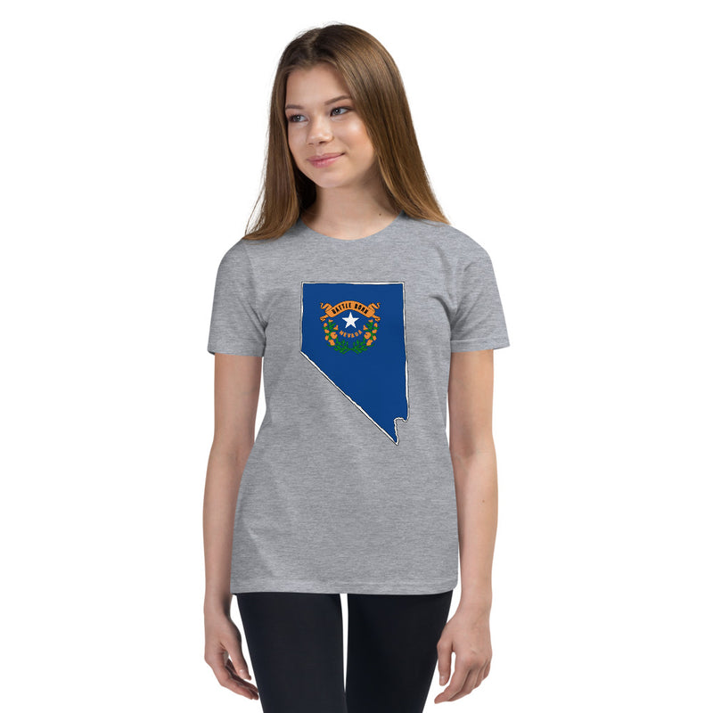 Girl's T-Shirt - Nevada - State Flag