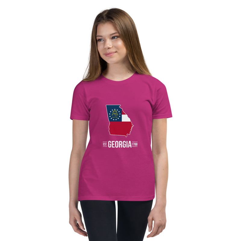 Girl's T-Shirt - Georgia - State Flag