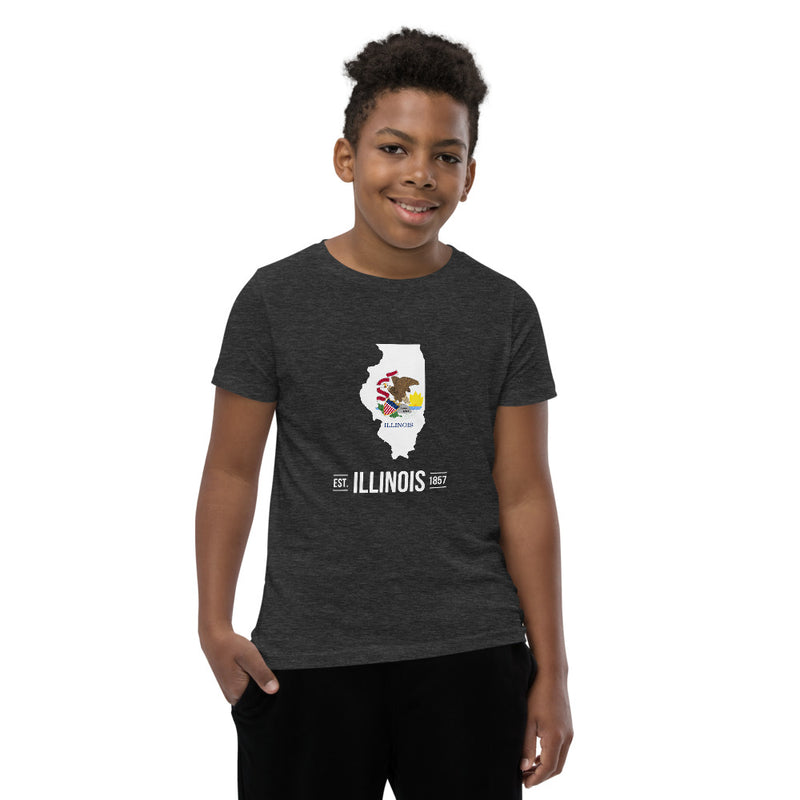 Boy's T-Shirt - Illinois - State Flag