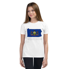Girl's T-Shirt - Pennsylvania - State Flag